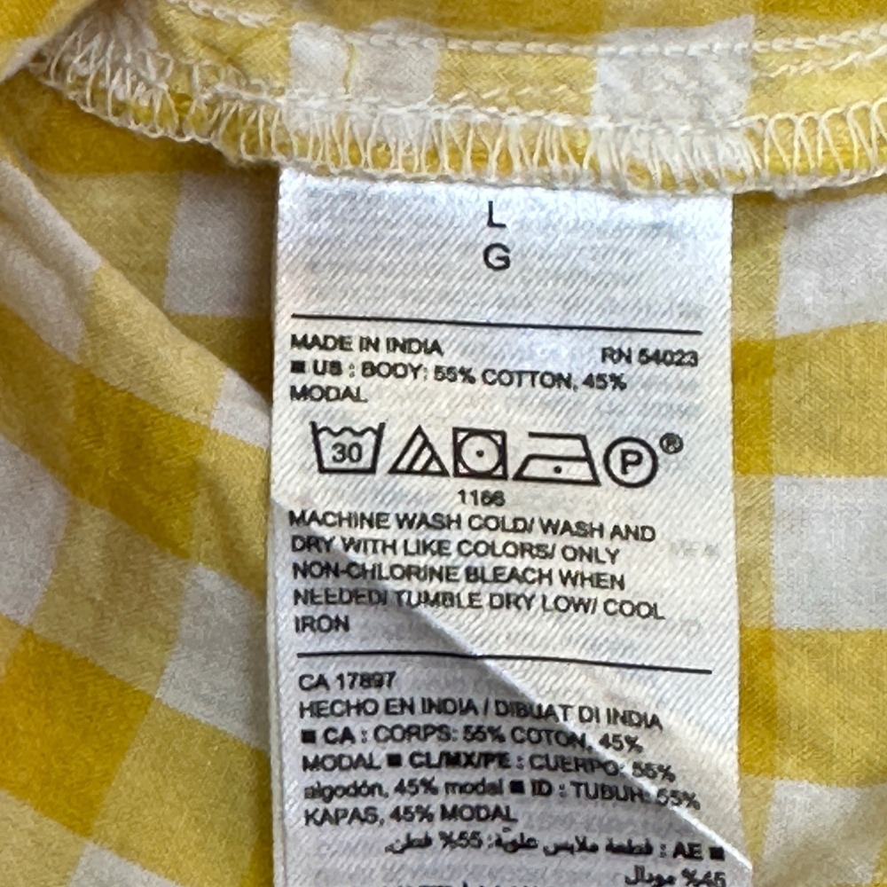 Old Navy Yellow and White Gingham Button-Down Shirt - Picture 3 of 5